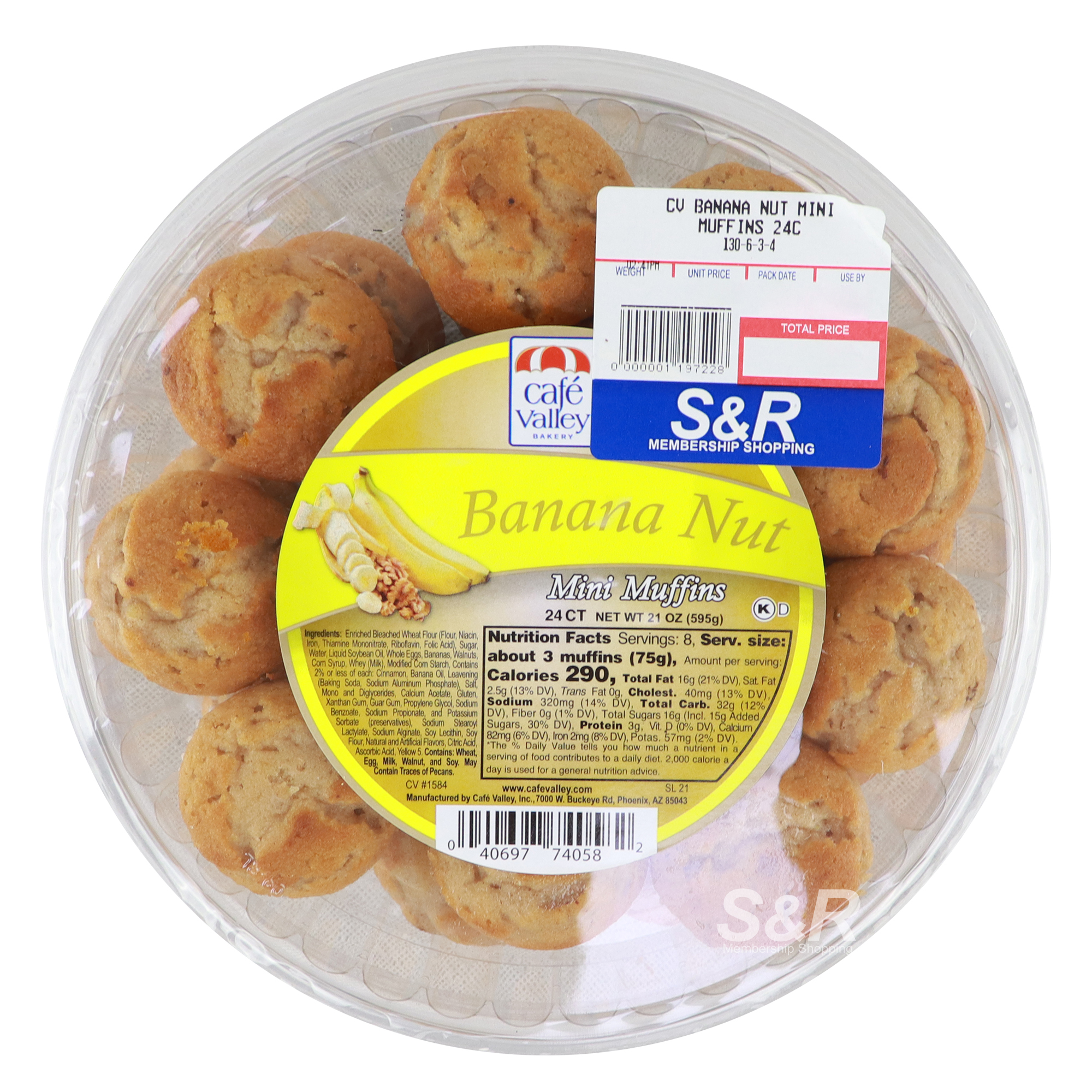 Cafe Valley Banana Nut Mini Muffins 24pcs Cafe Valley Banana Nut Mini Muffins 24pcs